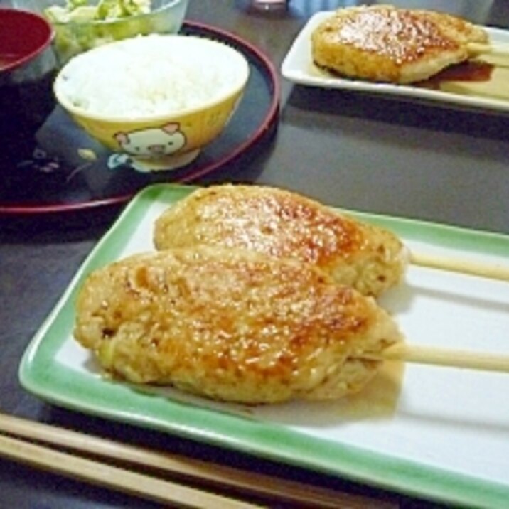 レンコン入り☆シャキシャキ照り焼き鶏つくね